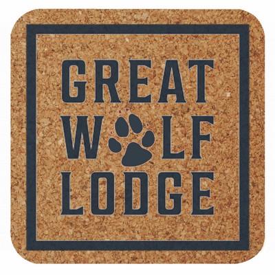 Cork Coaster, 4" Square